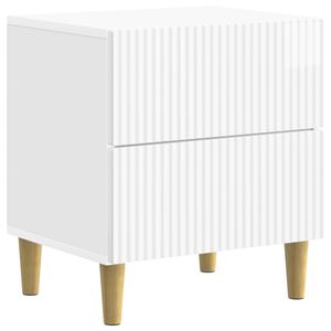 vidaXL Nachtkastje Hoogglans Wit 43 x 34,5 x 48 cm Bewerkt hout