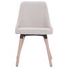 vidaXL Eetkamerstoelen 2 st stof cr&egrave;mekleurig