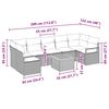 vidaXL Tuin Sofa Set met kussen 8 pcs Zwart Poly riet