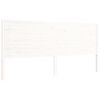 vidaXL Bedframe met hoofdbord massief hout wit 200x200 cm
