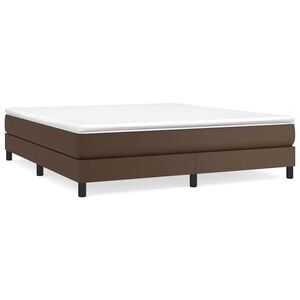 vidaXL Boxspring bed kunstleer bruin 180x200 cm