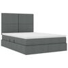vidaXL Opbergbed met LED met matras Donkergrijs 140 x 200 cm Polyester