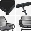 vidaXL Tuin eettafelset met kussen 5 pcs Zwart poly rattan