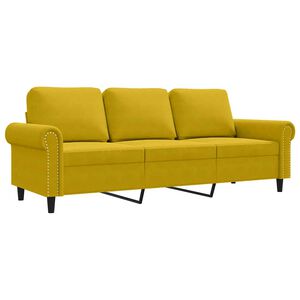 vidaXL Driezitsbank 180 cm fluweel geel