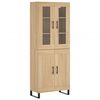 vidaXL Hoge kast 69,5x34x180 cm bewerkt hout sonoma eikenkleurig