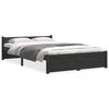 vidaXL Bedframe massief hout zwart 120x200 cm
