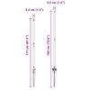 vidaXL Hekpalen 7 pcs Zilver Ø32mm 140 cm Gegalvaniseerd staal