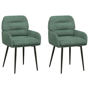vidaXL Eettafelstoelen 2 st fluweel Zeegroen 59 x 59,5 x 90 cm
