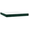 vidaXL Boxspring met matras fluweel donkergroen 180x200 cm