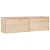 vidaXL Wandkasten 2 st 60x30x35 cm massief grenenhout