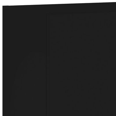 vidaXL 6-delige Tv-wandmeubelset bewerkt hout zwart