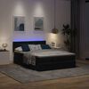 vidaXL Ottoman bed met matras en LED's 140x200cm fluweel zwart