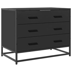 vidaXL Ladekast 70x41x56 cm bewerkt hout zwart