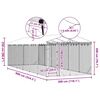 vidaXL Hondenkennel met dak 3x9x2,5 m gegalvaniseerd staal zilverkleur