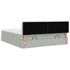 vidaXL Ottoman bed met matrassen en LED's 160x200cm fluweel lichtgrijs