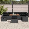vidaXL Tuin Sofa Set 8 pcs Zwart poly rattan