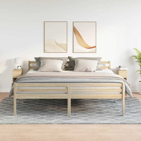 vidaXL Nachtkastjes 2 st met lade 20x36x60 cm sonoma eikenkleurig