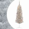 vidaXL Smalle kunstkerstboom met kerstballen 150 cm 150 LED's Warmwit