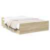 vidaXL Bedframe met lades bewerkt hout sonoma eikenkleurig 140x190 cm