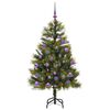 vidaXL Kunstmatige Scharnier Kerstboom met Cones Groen 150 cm