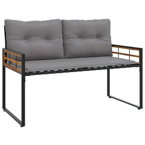 vidaXL Houten Laag Bank 114 x 55 x 77 cm Lichtgrijs Rechthoekig