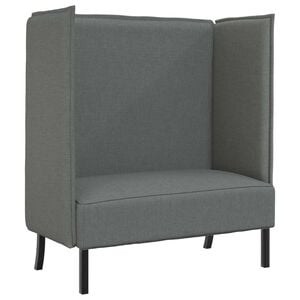 vidaXL Hoge Rug Bank 101cm Donkergrijs Stof