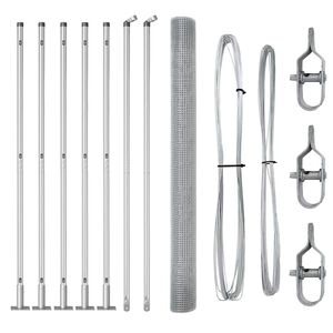vidaXL gelast draadhek met betonnen voetstuk 10 x 1,4 m zilver Mesh