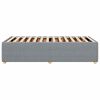 vidaXL Bedframe zonder matras 90x190 cm stof lichtgrijs