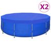 vidaXL Zwembadhoezen 2 st rond 90 g/m&sup2; 540cm PE
