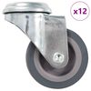 vidaXL 12 st Zwenkwielen met boutgaten 50 mm