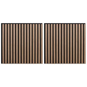 vidaXL Wandpanelen 2 st 60,5 x 60 cm Bruin