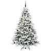 vidaXL Kunstkerstboom met 300 LED met standaard Wit 210 cm PE en PVC