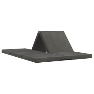 vidaXL Vouwbare Bankbed 140 x 67 x 15 cm Donkergrijs