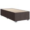 vidaXL Boxspring met matras stof donkerbruin 90x200 cm