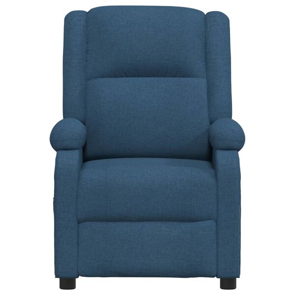 vidaXL Massagestoel elektrisch stof blauw