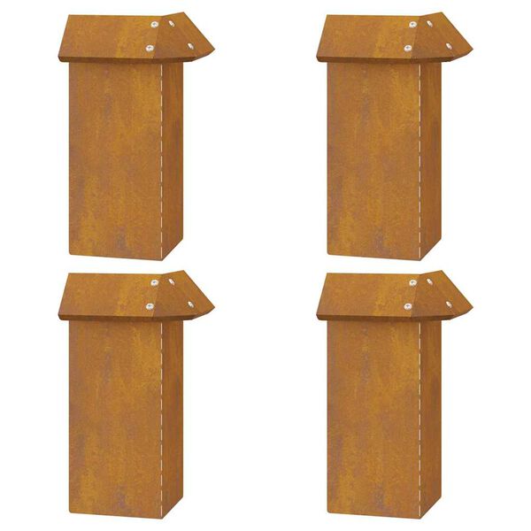 vidaXL Slakkenhekken 8 pcs Roestig Cortenstaal