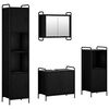 vidaXL Badkamerkastenset 4 st Zwart eiken 40 x 36 x 181 cm