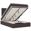 vidaXL Ottoman bed met matras en LED's 120x200cm stof donkerbruin