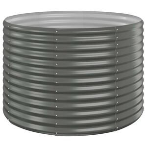 vidaXL Plantenbak 100x100x68 cm gegalvaniseerd staal grijs