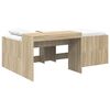 vidaXL Hoge Bed Frame met Bureau voor Kinderen Sonoma Eiken