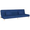 vidaXL Slaapbank 2-zits met 2 kussens stof blauw