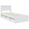 vidaXL Bedframe met hoofdeinde Wit 90 x 190 cm Massief grenenhout