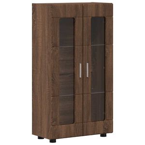 vidaXL Dressoir FLORIN Bruin Eiken 55,5 x 29 x 100 cm Bewerkt hout