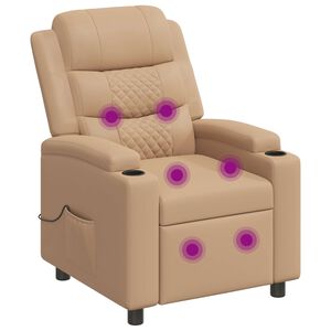 vidaXL Massage-relaxstoel Cappuccino 75 x 93 x 98 cm Stof