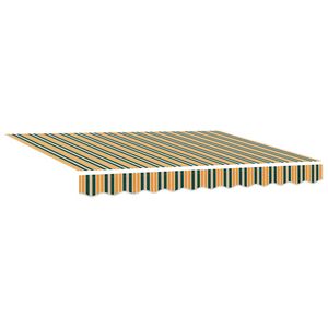 vidaXL Vervangingsdoek voor zonnescherm Groen en Geel 280 x 245 cm
