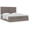 vidaXL Ottoman bed met matras 160x200cm stof taupe