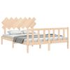 vidaXL Bedframe met hoofdbord massief hout