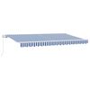 vidaXL Uitschuifbare luifel Blauw 400 x 200 cm Stof