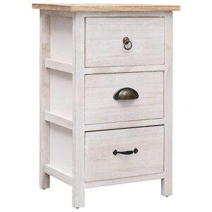vidaXL Bijzetkast 35x25x57 cm paulowniahout