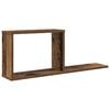 vidaXL Zwevende schappen Oud hout 80 x 15 x 30 cm Bewerkt hout